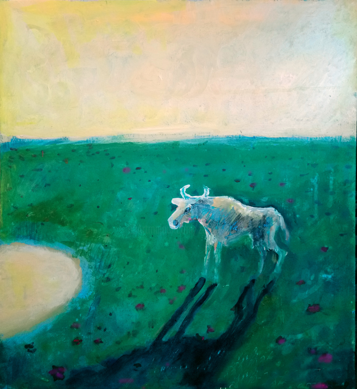 Zenya Gorlik - Lonely White Cow in the Fields.